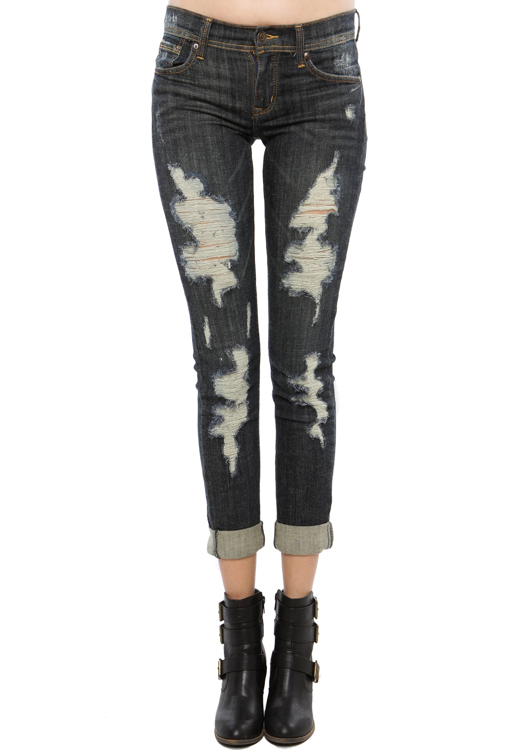 Low Rise Relaxed Skinny Jeans