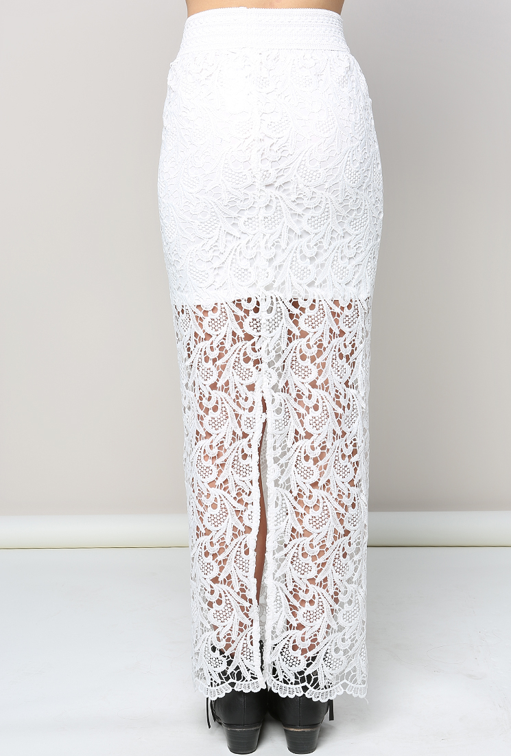 Crochet Lace Long Skirt