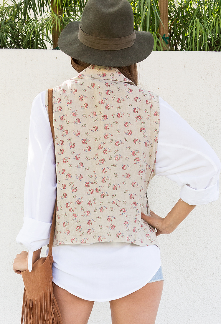 Flower Printed Vest