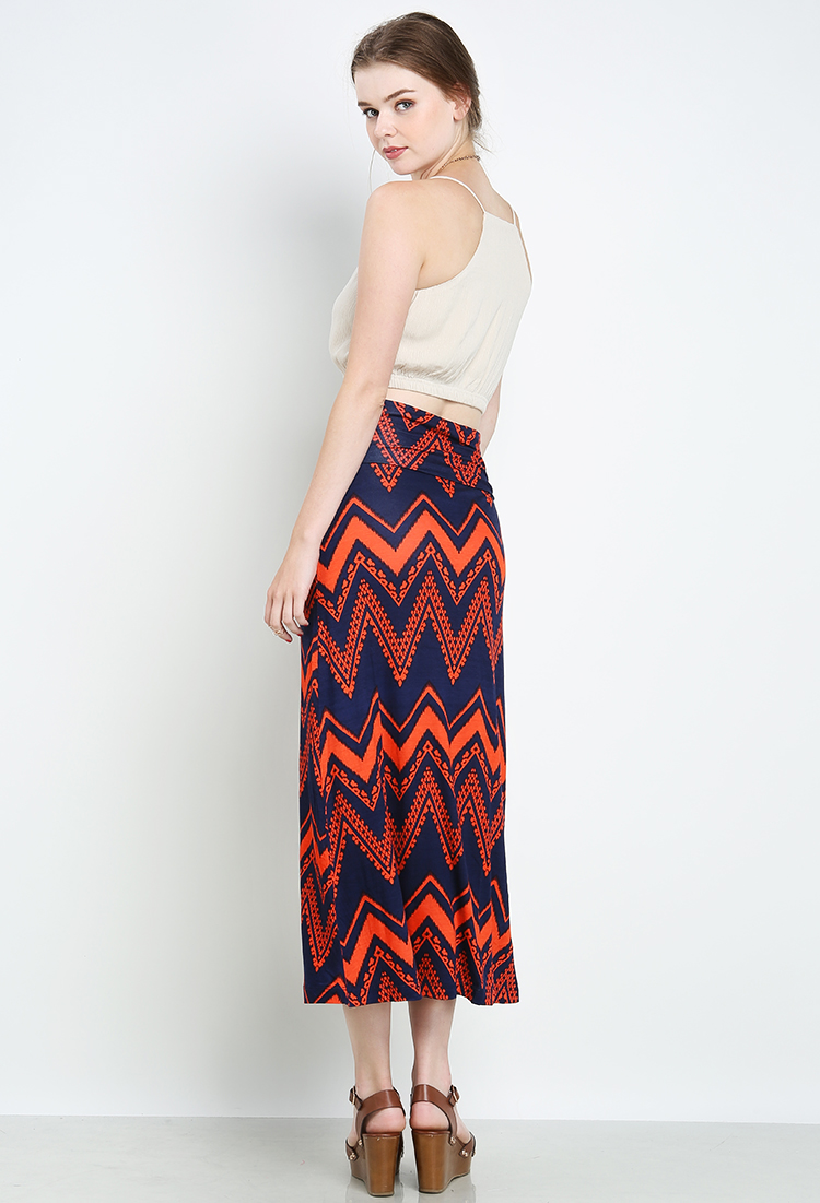 Geo Pattern Long Skirt