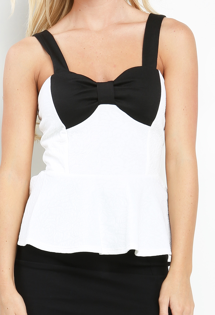 Fit And Flare Top With Ribbon Detail 