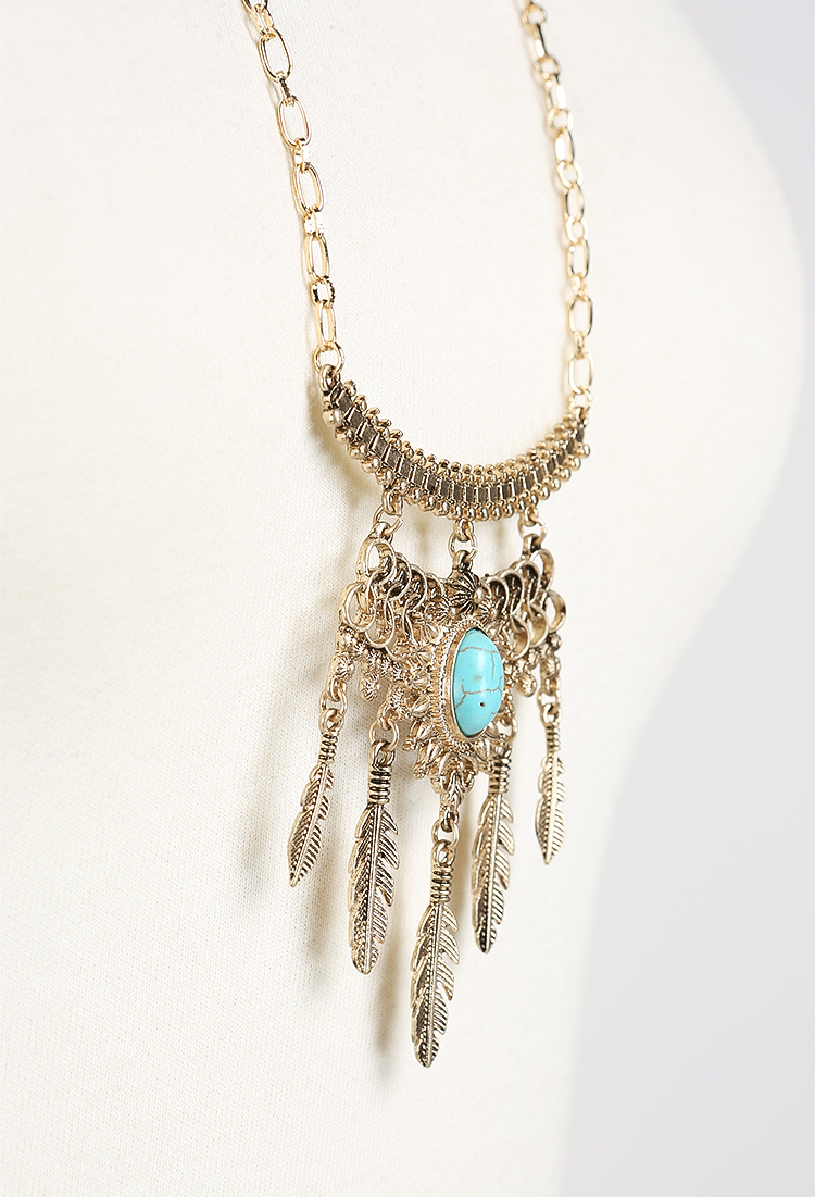 Feathers Pendant Necklace