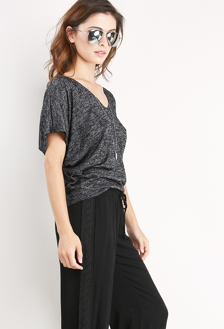 Marled Knit Top