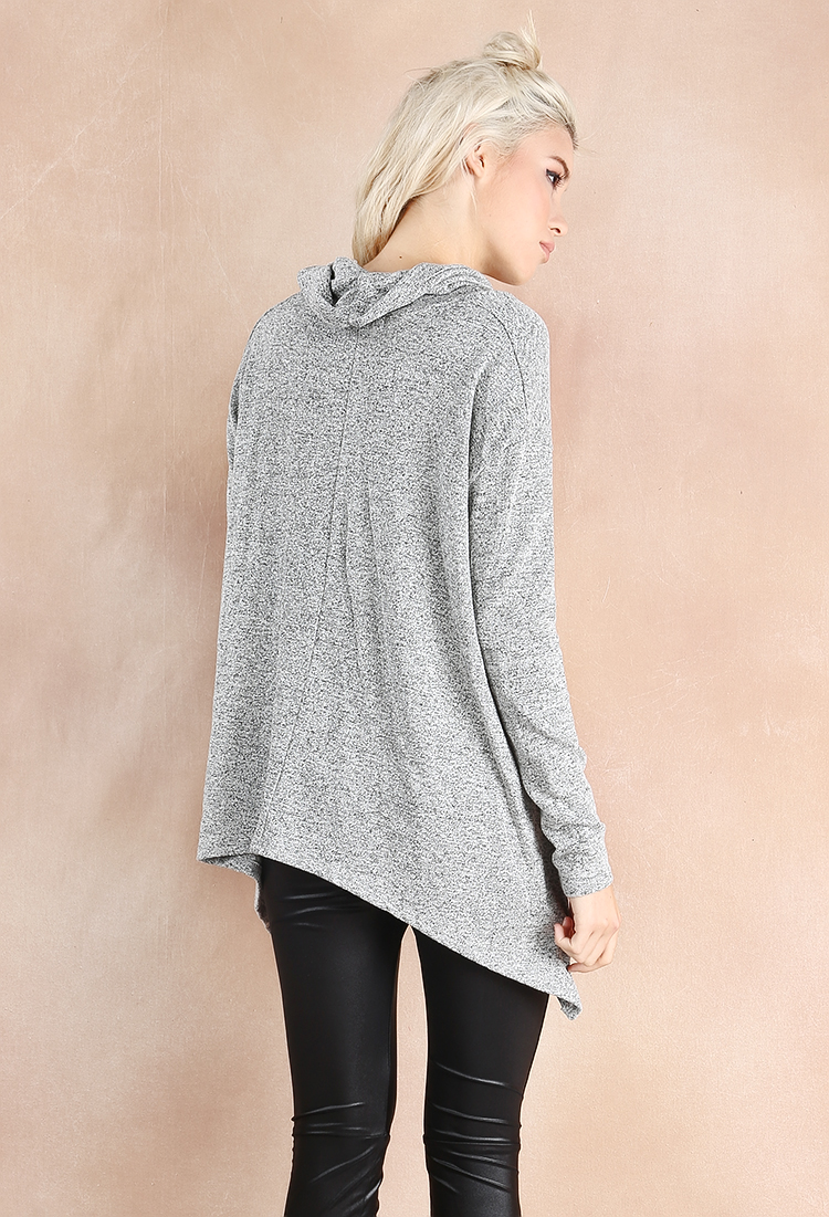 Turtle Neck Marled Knit Top