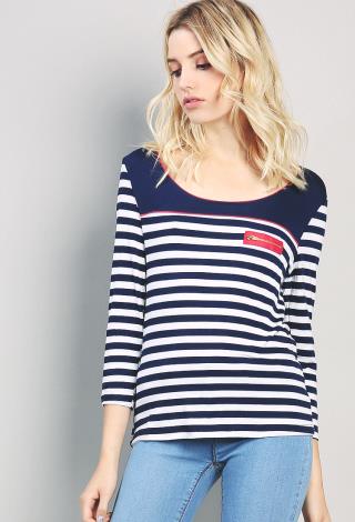 Striped Roll-Up Top