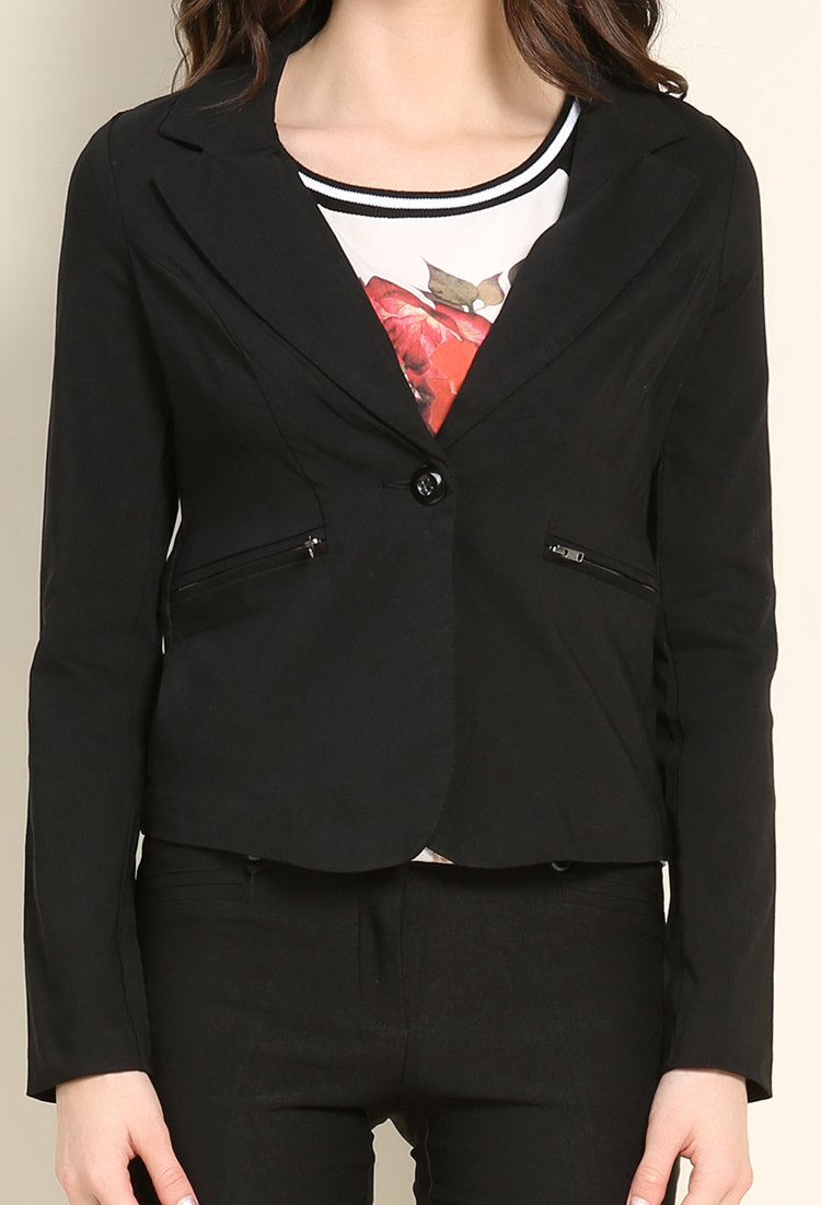 Zipper Detail Dressy Jacket