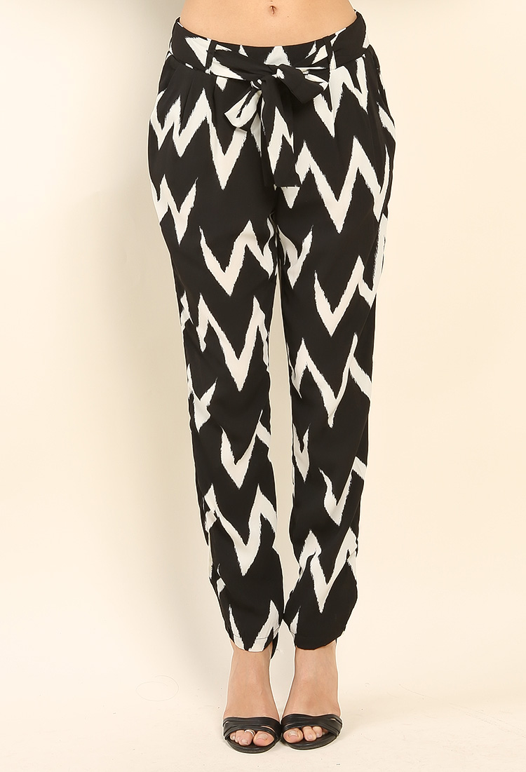 Zigzag Pattern Casual Pants