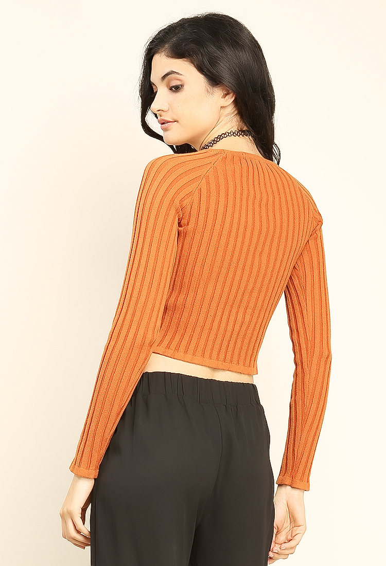 Ribbed Stretch-Knit Top