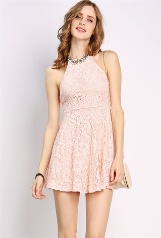 Lace Overlay Mini Cami Dress
