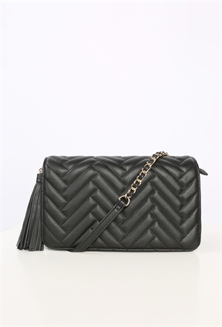 Tasseled Quilted Crossbody