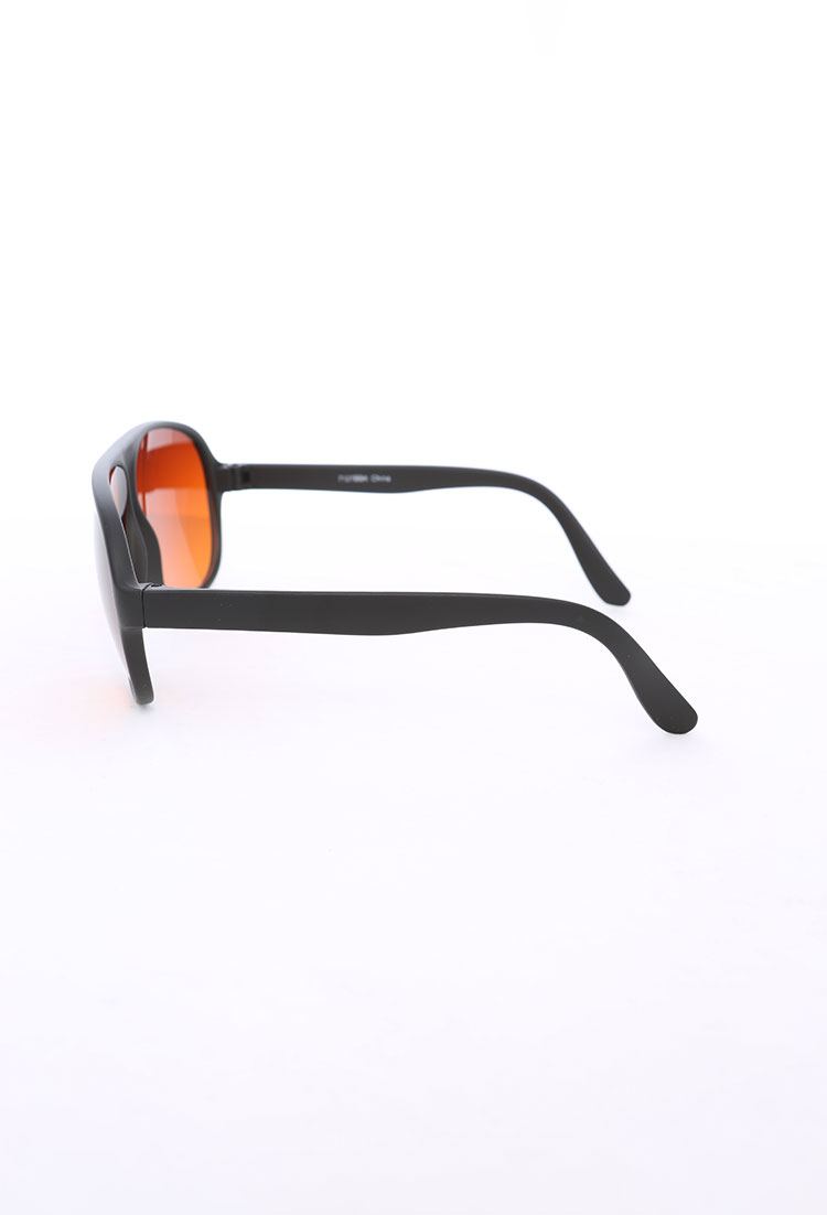 Orange Brown Glass Sunglasses