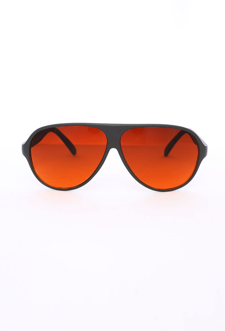Orange Brown Glass Sunglasses