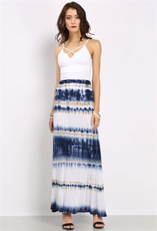 Tie Dyed Maxi Skirt