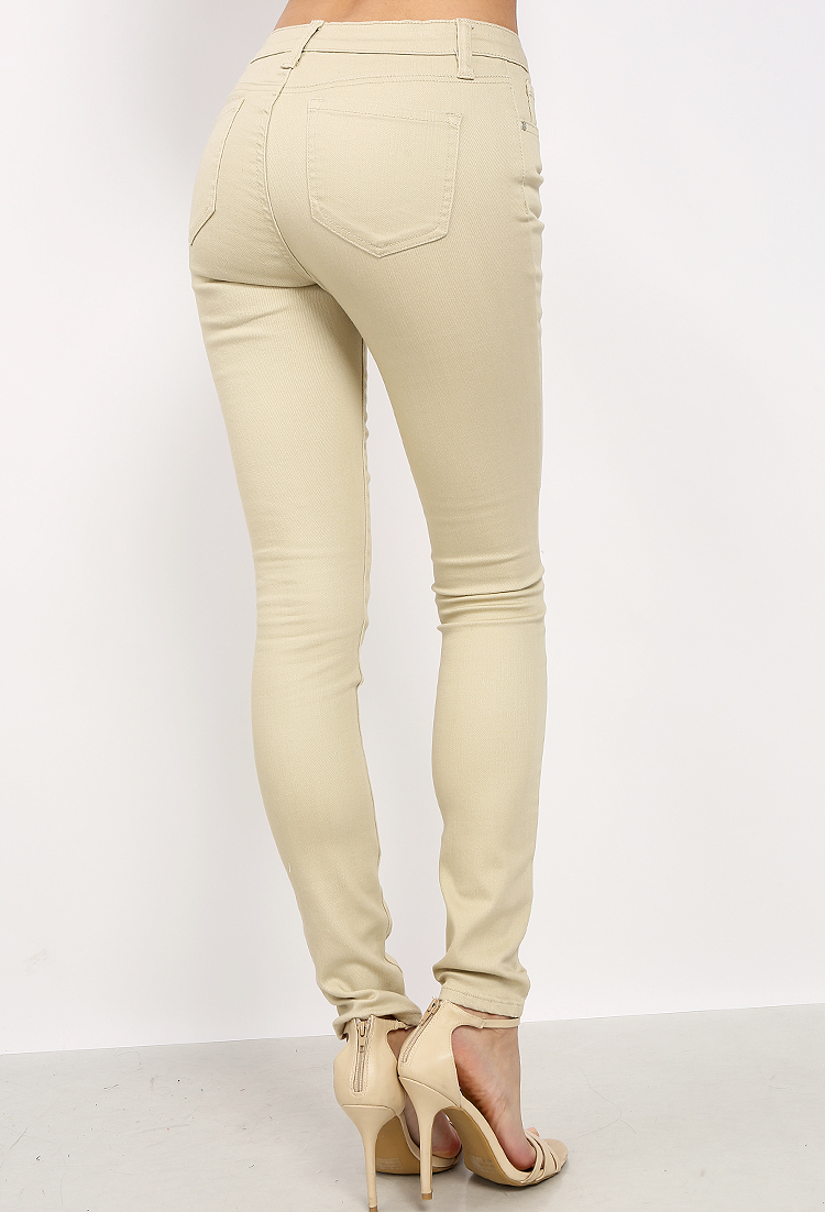 Basic Skinny Fit Color Pants