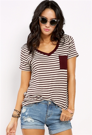 One Pocket Striped Top 