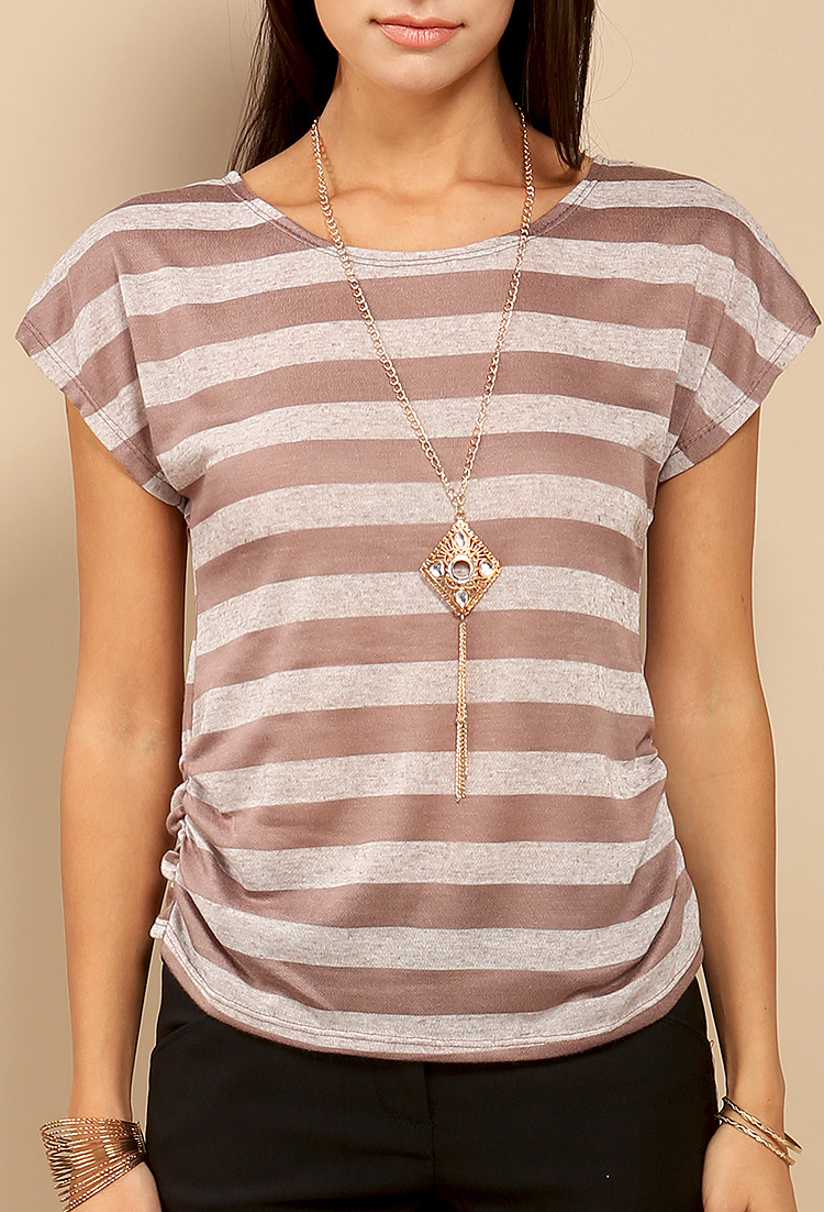 Striped Top W/Necklace