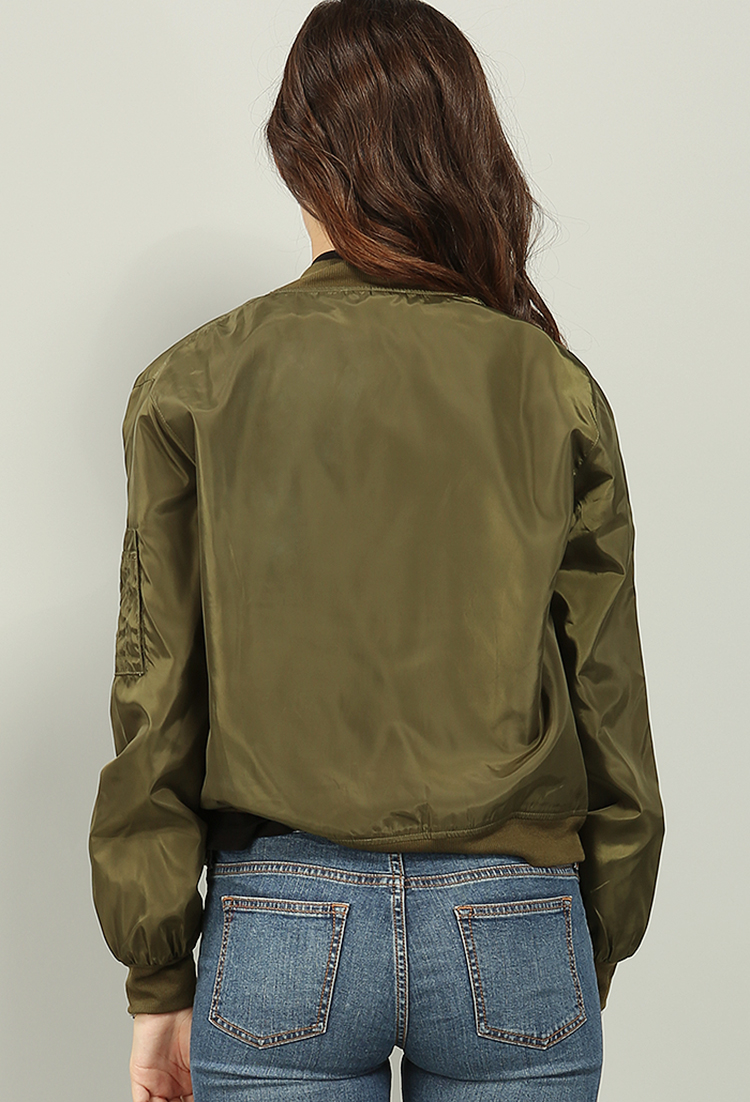 Patched Bomber Jacket