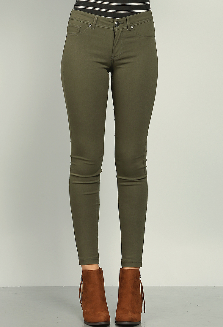 Button Accent Jeggings