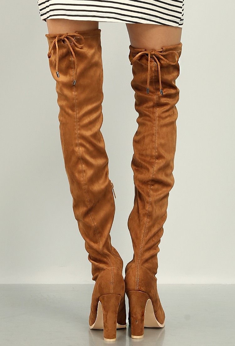 Suedette Thigh High Boots