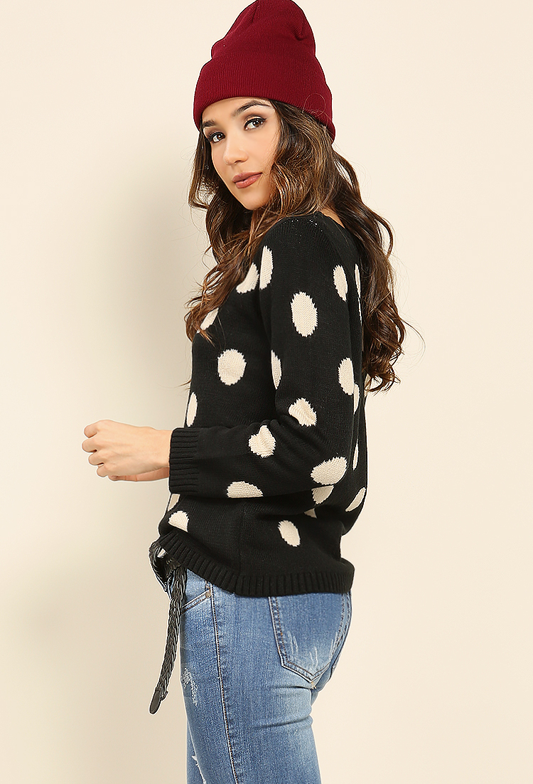 Polka Dot Knitted Sweater
