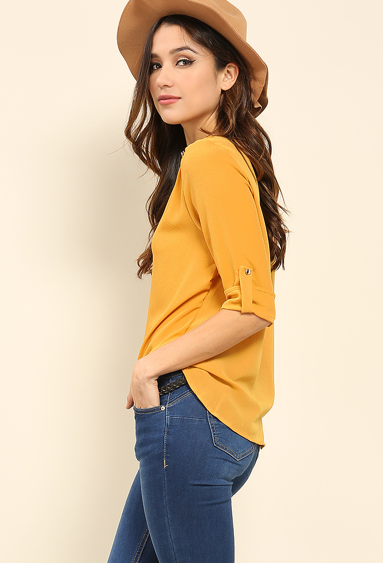Button Accented Blouse