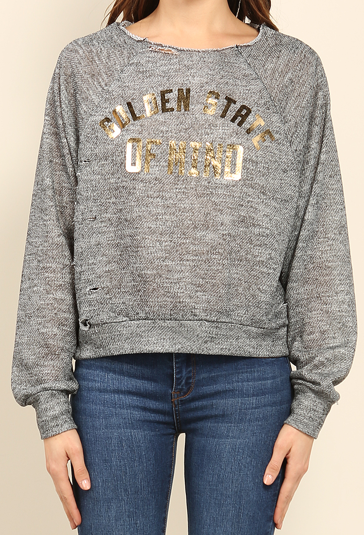 Golden State Of Mind Distressed Sweatshirt