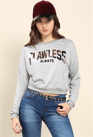Metallic Flawless Always Graphic Sweatshirt