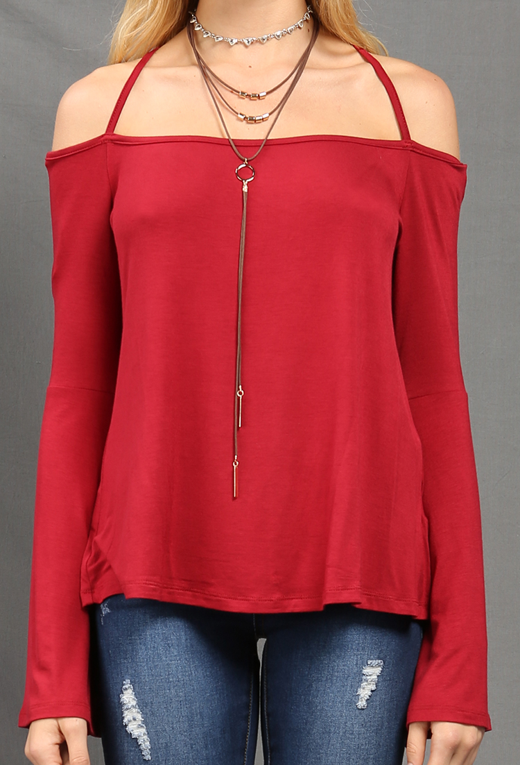 Strappy Bell Sleeve Top
