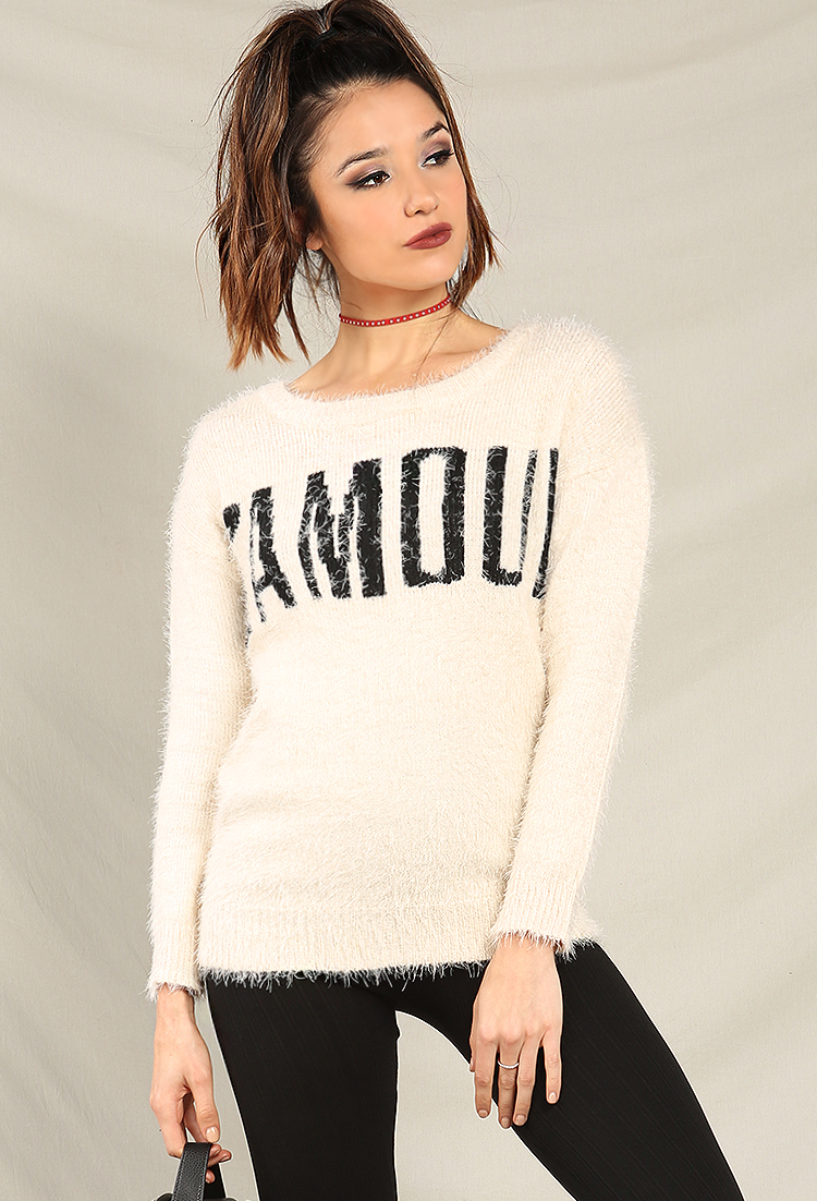 Fuzzy Knit L'amour Sweater