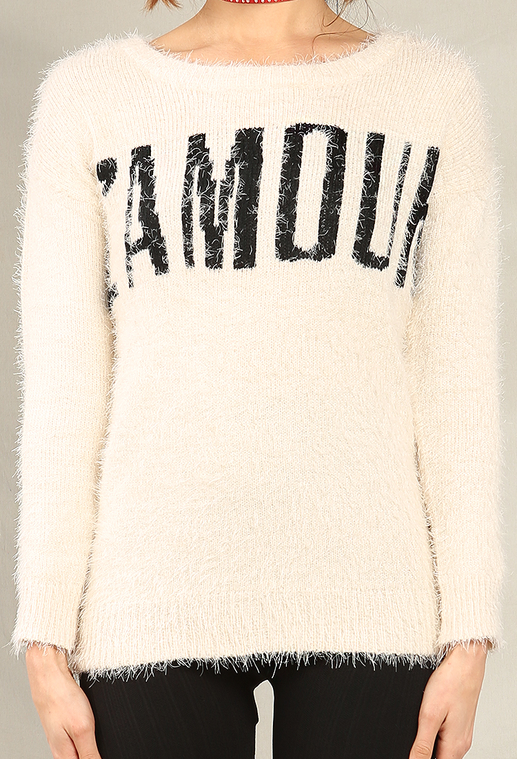 Fuzzy Knit L'amour Sweater