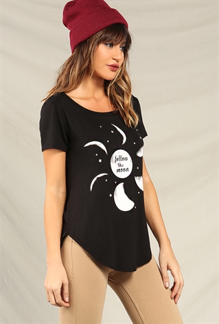 Follow The Moon Graphic Top