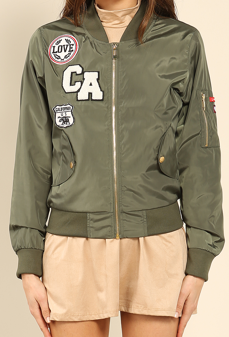 CA Love Patch Bomber Jacket 