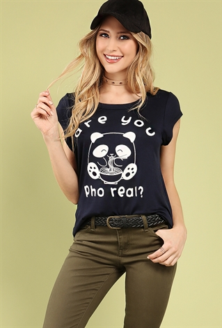 Are You Pho Real Panda Graphic Top