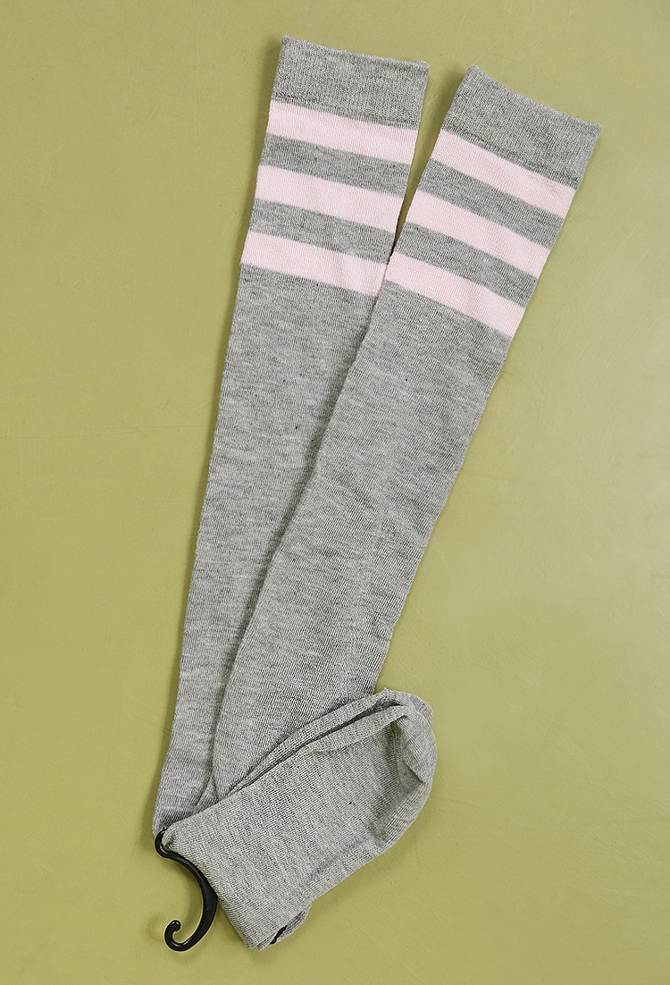 Striped Over-The-Knee Socks