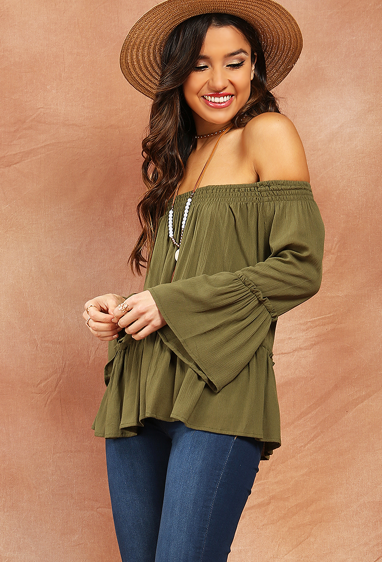 Ruffled Off The Shoulder Top 