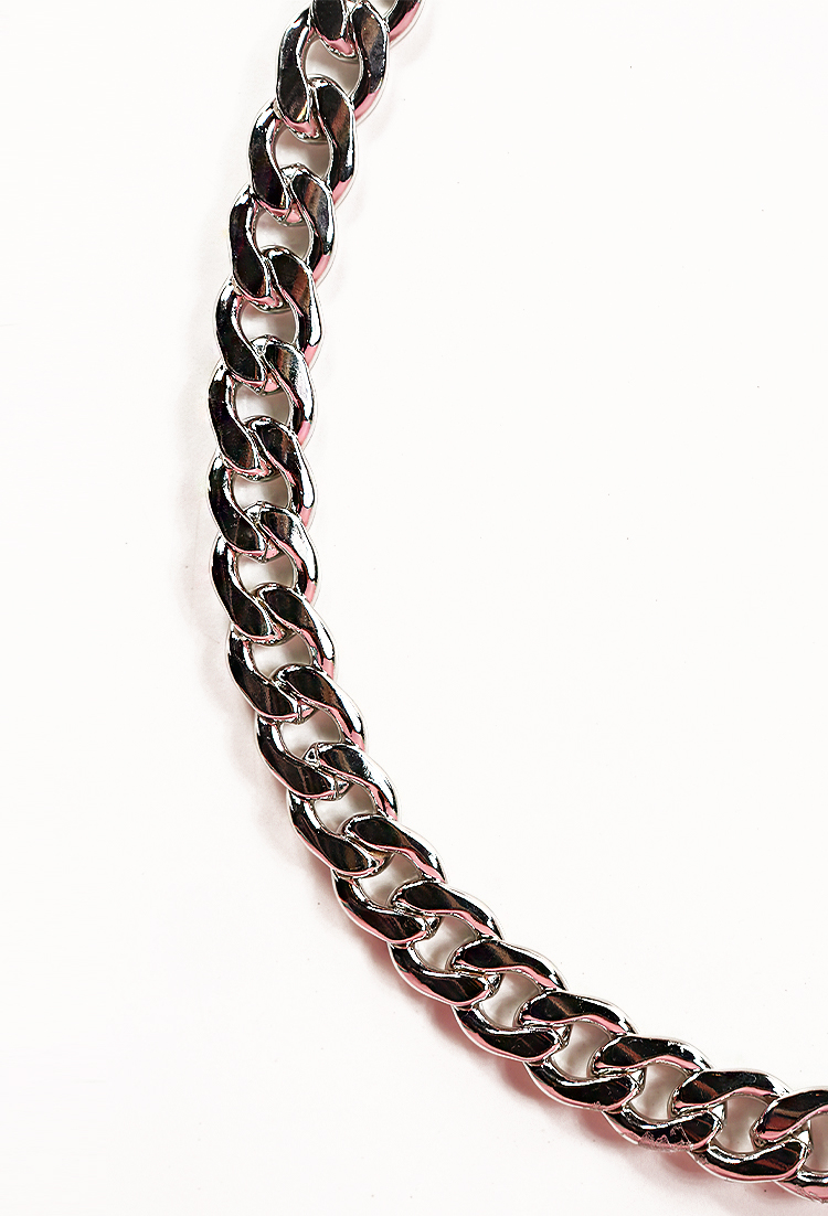 Heart Charm Chain Link Necklace