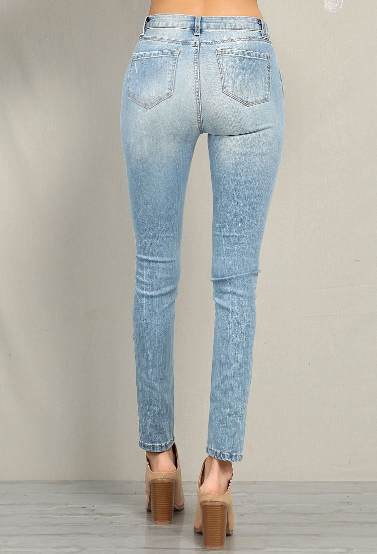 Erin Skinny High-Rise Distressed Jeans