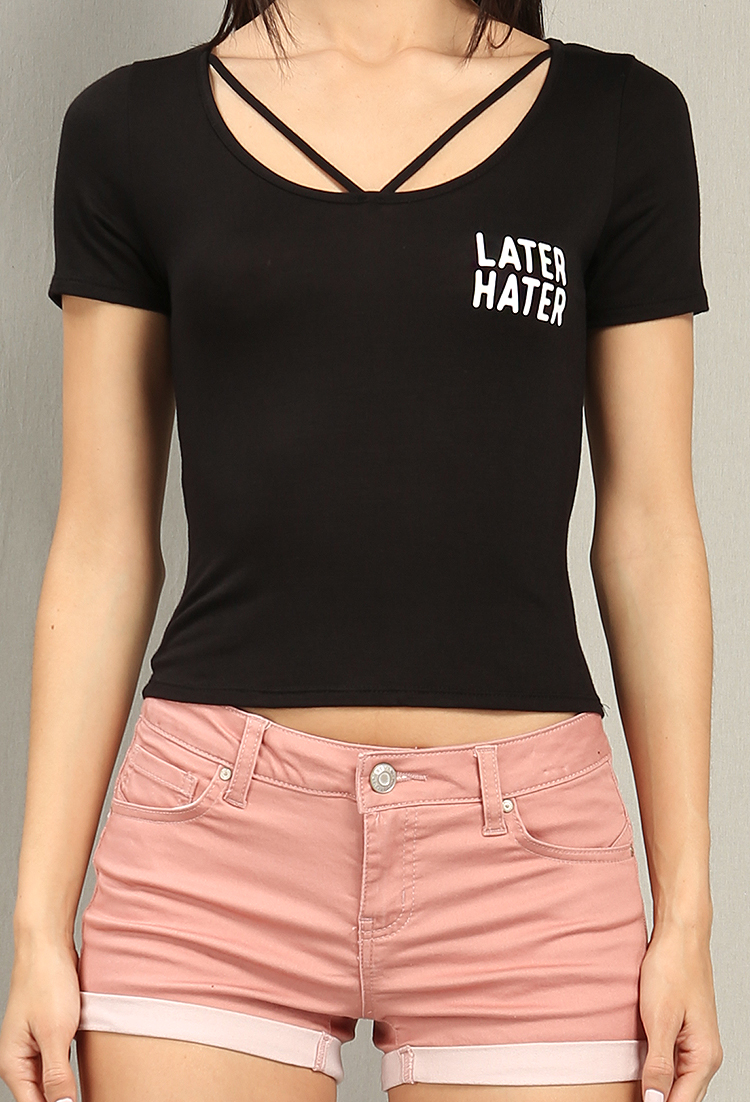 Later Hater Graphic Strappy Tee