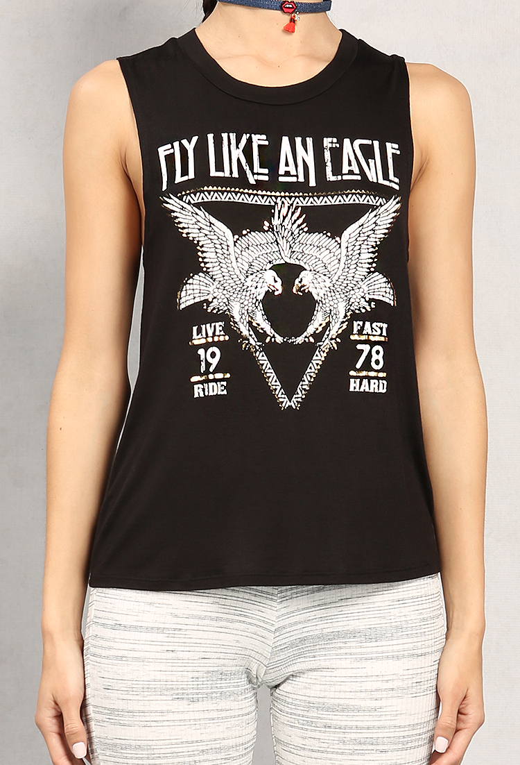 Fly Like An Eagle Graphic Muscle Tee