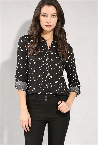 Heart Patterned Blouse