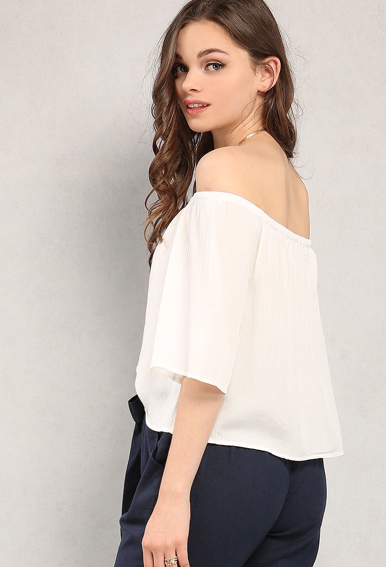 Off-The-Shoulder Woven Top