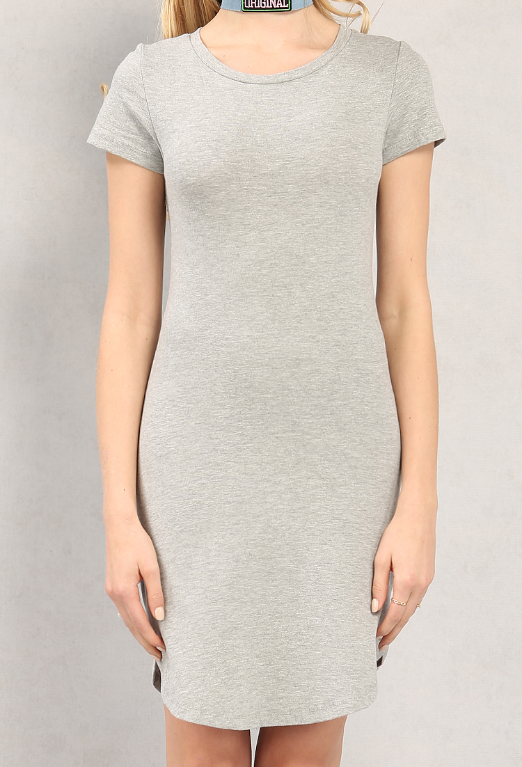 Curved-Hem T-Shirt Dress