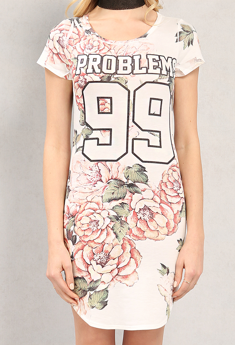99 Problems Graphic T-Shirt Dress 