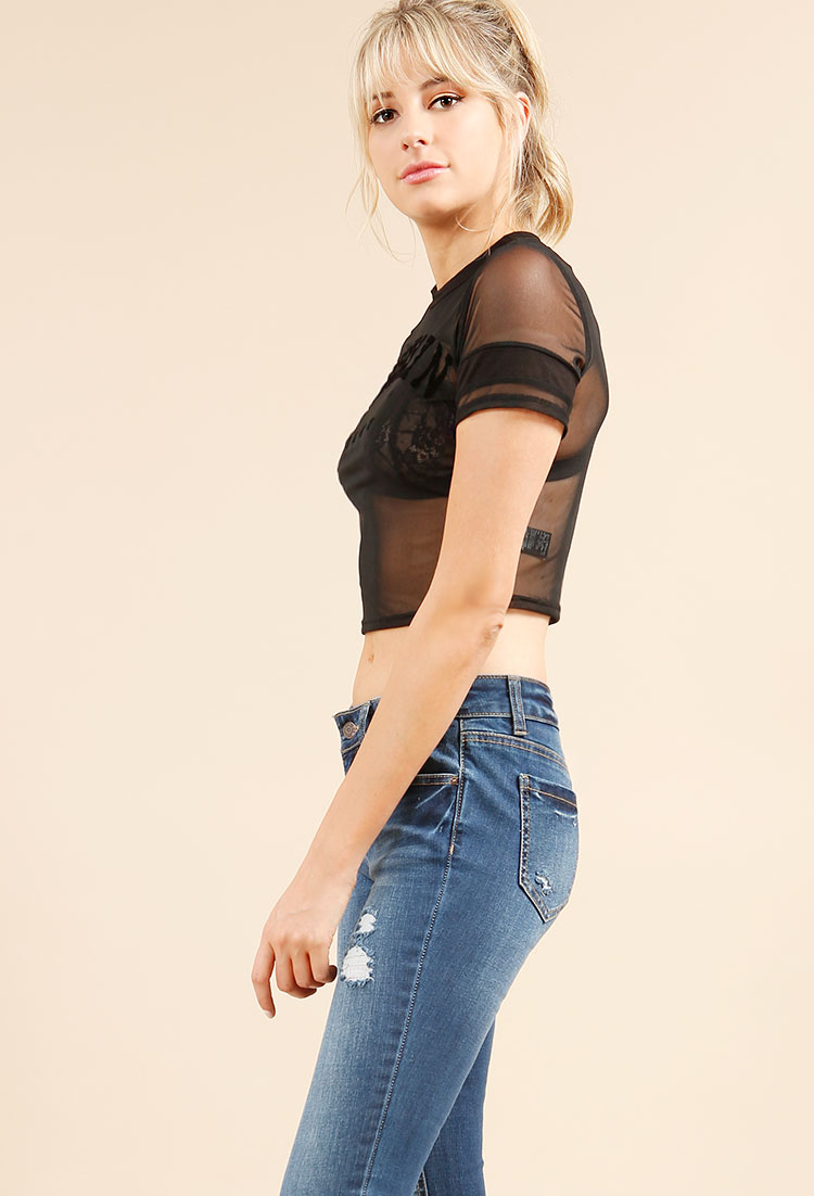 Mesh Brooklyn Baby Graphic Top