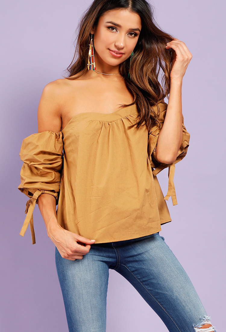 Puff Sleeve Off-The-Shoulder Top