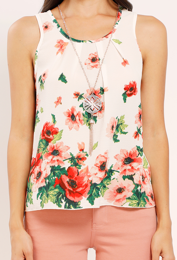 Floral Printed Sleeveless Top