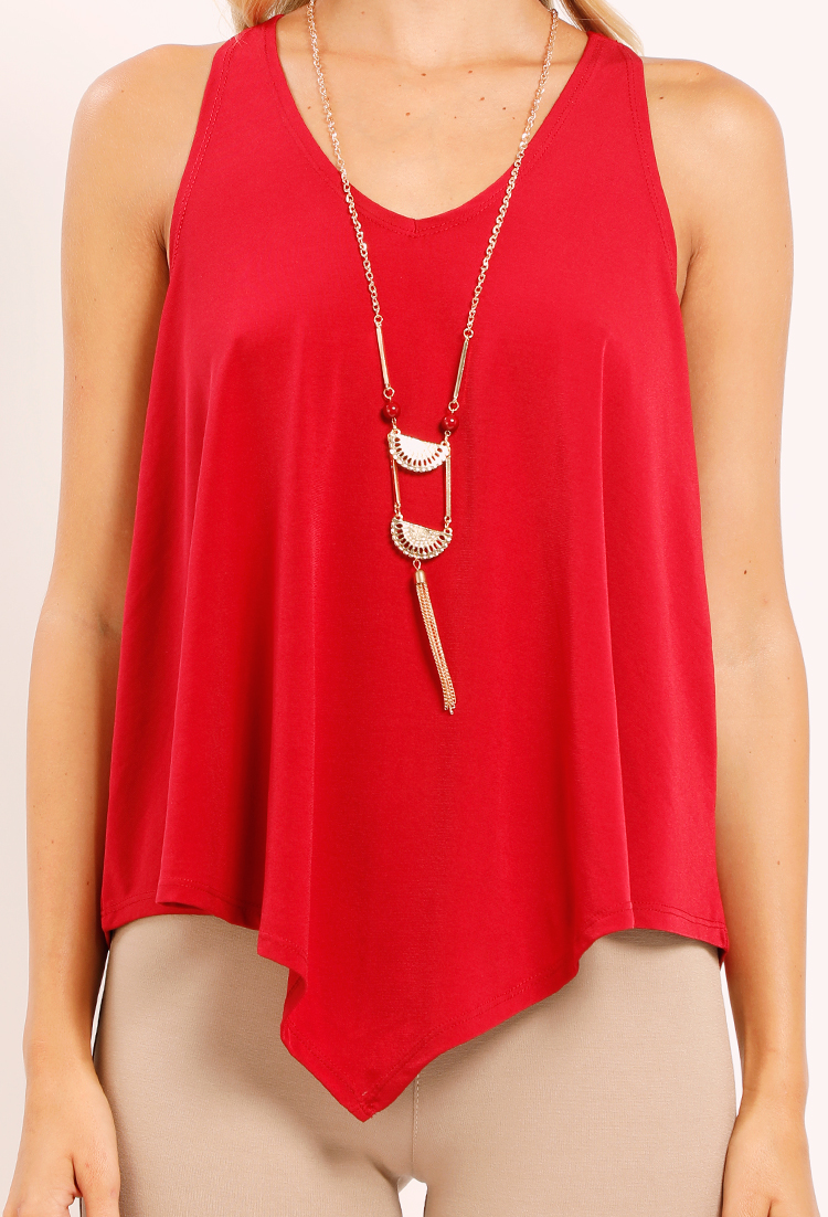 Dressy Cami Top With Necklace