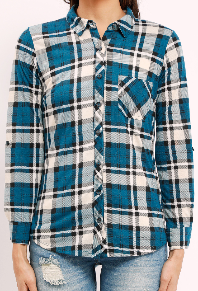 Plaid Flannel Pocket Shirt