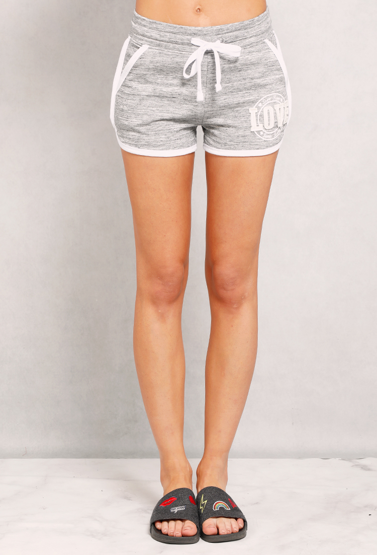 Marled Love Patch Shorts