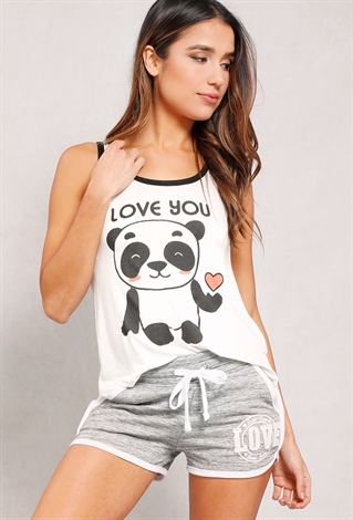 Love You Panda Graphic Tee